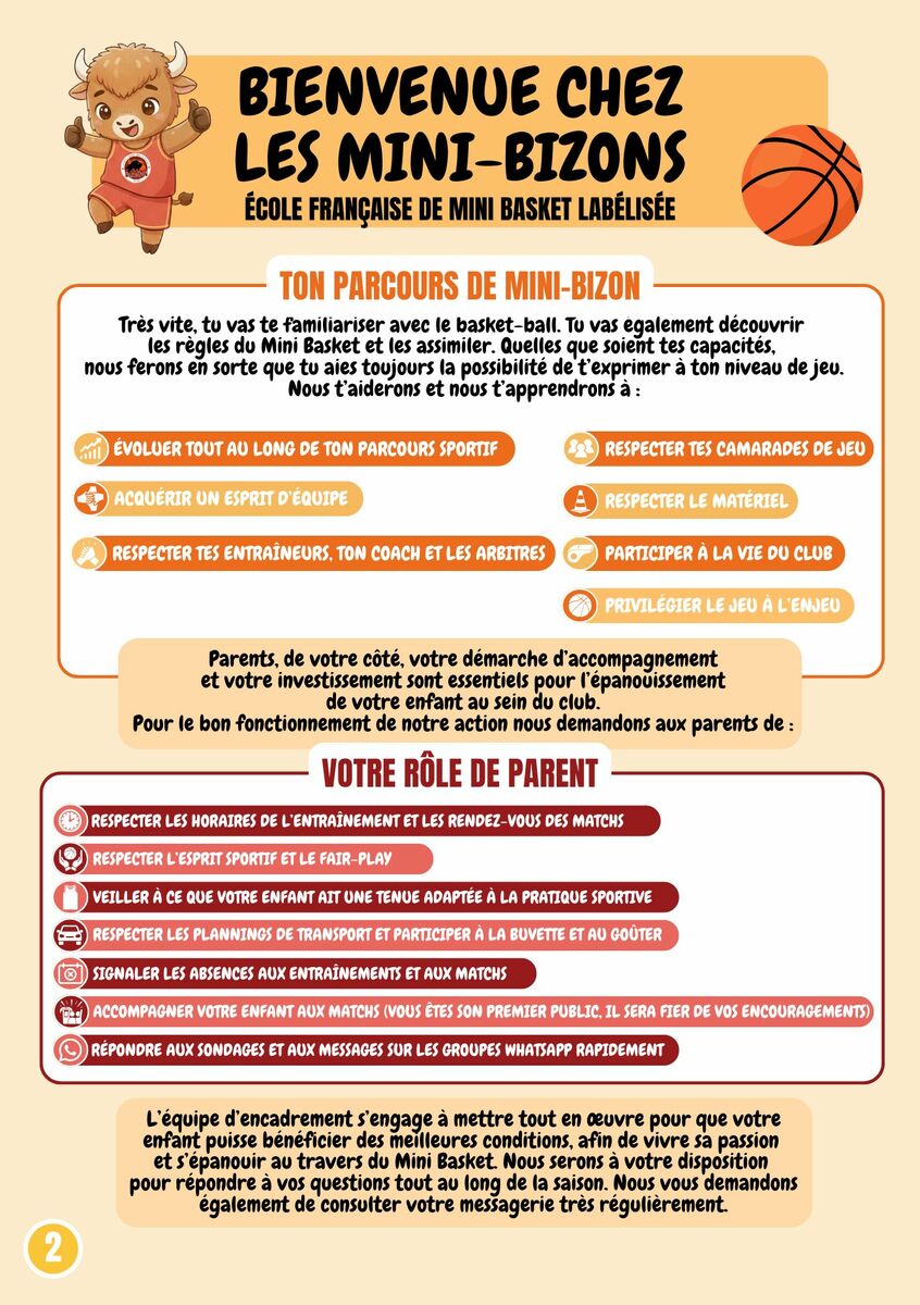 🆕 Livret de suivi Mini-Basket