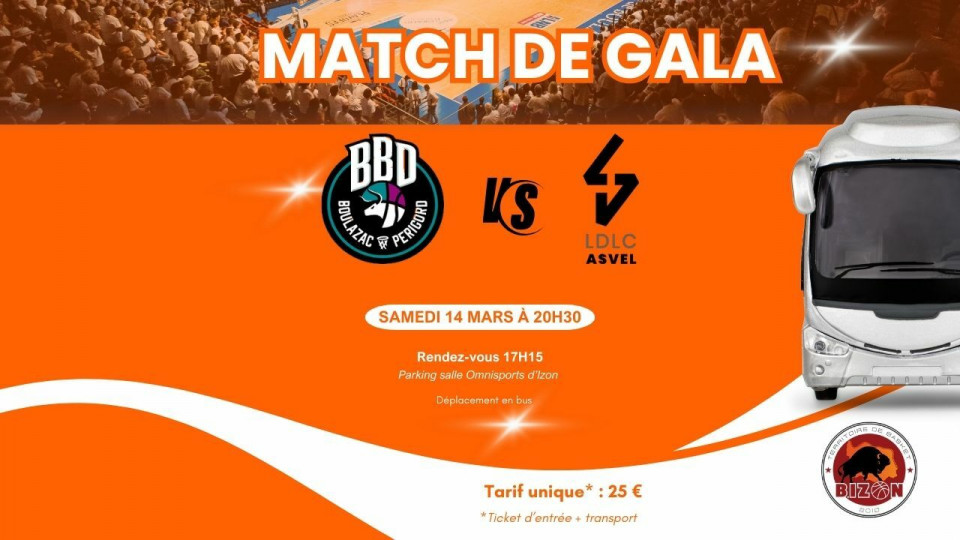 Déplacement match de gala BBD-ASVEL